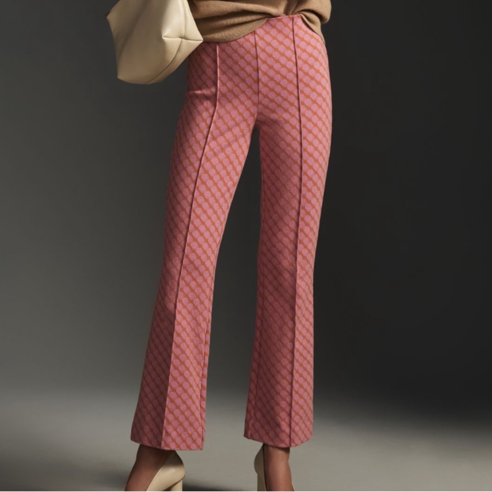 COPY - Anthropologie/Maeve; The Margot Kick-Flare cropped pants, size Medium.